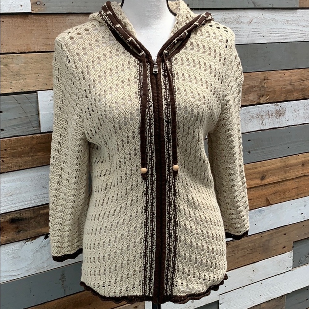Eddie Bauer hooded cardigan